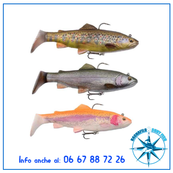 Savage Gear 4D Trout Rattle Shad   12.5cm 35g Sinking
