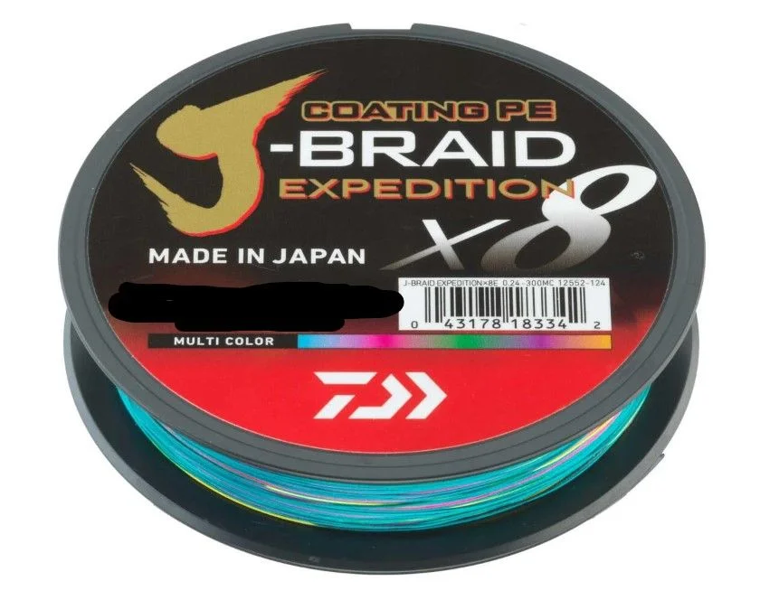 Daiwa J-Braid Expedition X8 Multicolor 300m 1 Daiwa J-Braid Expedition X8 Multicolor 300m