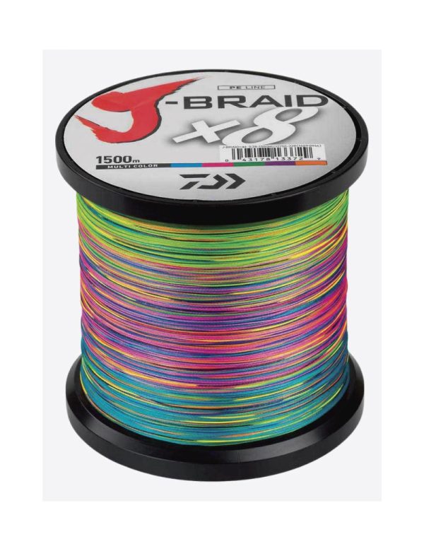 Daiwa J-Braid X8 1500m Multi Color 0.35