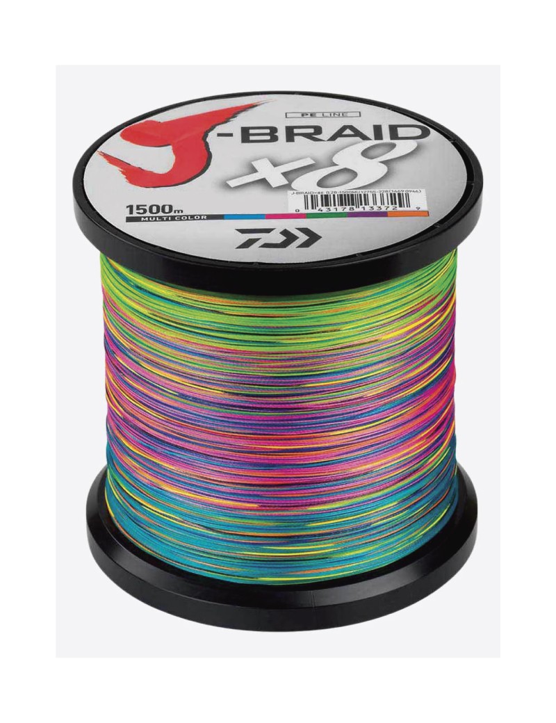 Daiwa J-Braid X8 1500m Multi Color 0.35
